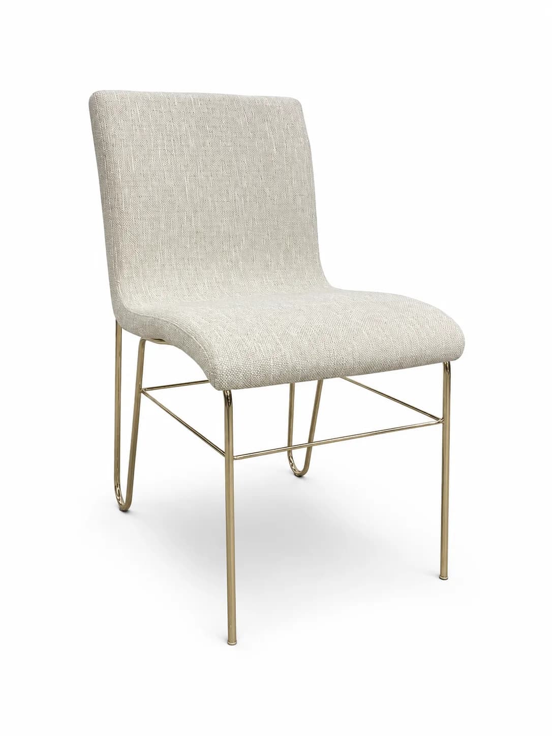 CADEIRA TRIANGLE FIXA INOX SOFT T411 TEC LINHO TRAMA T411 — Cadeira de jantar — Rondonópolis/MT