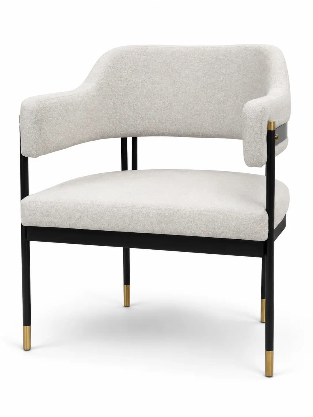 CADEIRA DUFFY / TECIDO WK8596-C4 / ACO CARBONO PRETO FOSCO / DETALHE GOLD — Cadeira de jantar — Rondonópolis/MT